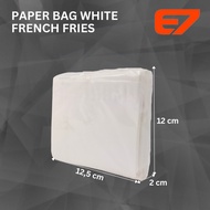Paper Bag French Fries Food Paper Tray White Paper Bag (100pcs)