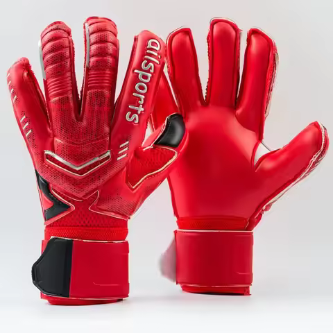 Kids and Adults Football Goalkeeper Gloves Thickened Soccer Goalie Gloves For4 protective fingers ar