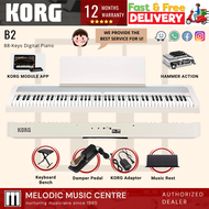 KORG B2 88 Key Digital Piano WHITE with Weighted Hammer Action (B2/ B2SP)