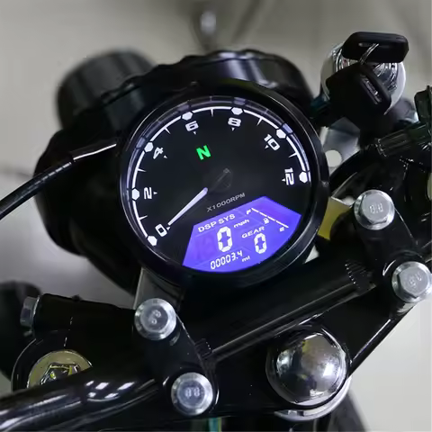 Motorcycle Meter LED Digital Indicator Light Tachometer Odometer Speedometer Oil Meter Multifunction