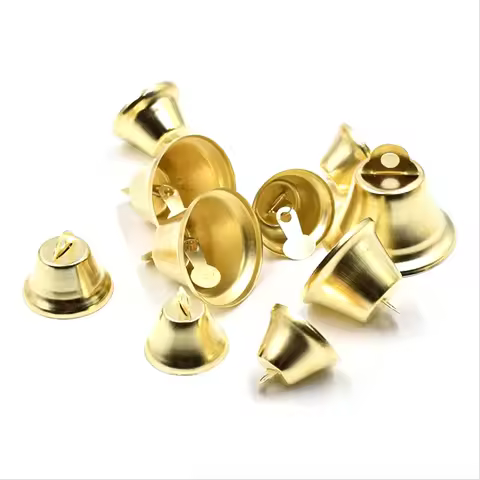 10Pcs 10mm, 14mm, 25mm, 38mm Small Jingle Bells Metal Bells Christmas Tree Party Decoration DIY Craf