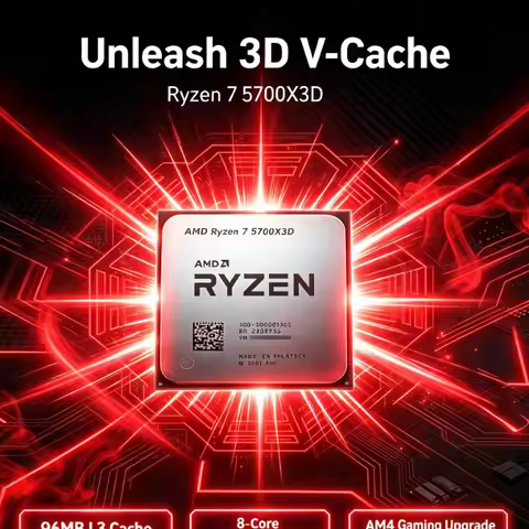 CPU AMD Ryzen 7 5700X3D Max Boost 4.1GHz 8 Cores 16 Threads 105W DDR4 Processor Compatible B550 X570
