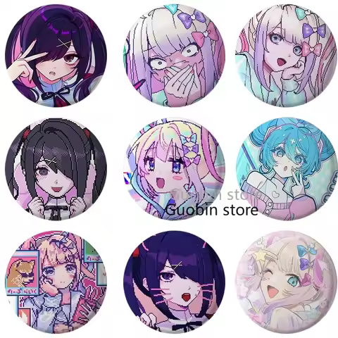 58mm Needy Girl Overdose Game Button Pin Cute Anime Character Cartoon Brooch Badge for Backpack Acce