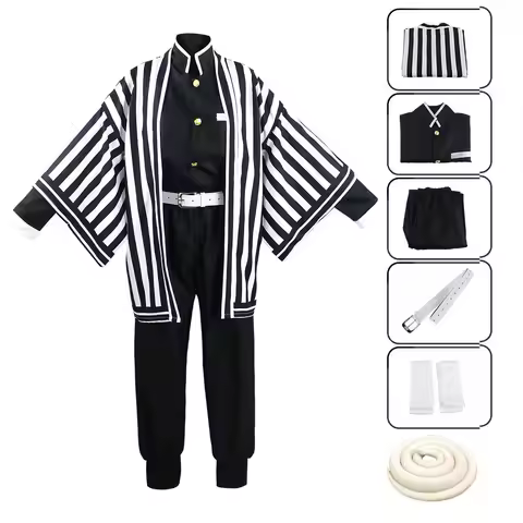 Halloween Party Adult Kid Anime Demon Cos Iguro Obanai Cosplay Kimono Costume Or Wig
