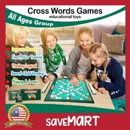 CLASSIQUE Scrabble Cross Words Games Word Forming Board Game Educational Spelling Alphabet / Permain