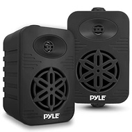 Pyle Indoor Outdoor Speakers Pair - 300 Watt Dual Waterproof 4” 2-Way Full Range Speaker System w/ 1