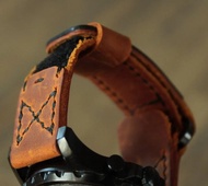 手工皮革魔鬼氈錶帶 NATO