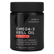 Sports Research Omega 3 Krill Oil Supplement with EPA & DHA 1000 mg 60 Softgels