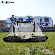 HiQueen Portable Foldable Pet Tent House Zipper Design Quick Storage Cat Dog Outdoor Travel Pet Cage Anti-mosquito Tents Outside Kennel