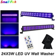 24X3W LED UV Wall Washer Lights Remote Control UV LED Strobe DJ Disco Party Bar Wash Light For Christmas Indoor Effect Lights