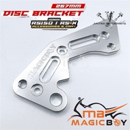 MAGIC BOY FRONT DISC PLATE BRACKET 267MM RS150 RSX150 USE 267MM DISC PLATE BRACKET DEPAN DISC TAPAK 