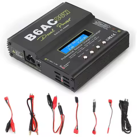 iMAX B6AC 80W 6A Lipo Battery Balance Charger LCD Display Discharger For RC Model Li-ion LiFe Nimh N