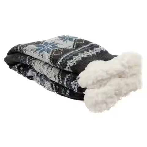 Fuzzy Sock Men Winter Warm Snowflake Fluffy Contton Slipper Sock House Thick Plush Soft Non Slip Flo