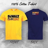 Dewalt 2025 fashion Flexvolt Power Tools 100% Cotton Tshirt Tee (Ready Stock)
