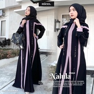 Gamis Abaya Wanita Terbaru Baju Muslimah Wanita Syari Dewasa Mewah Modern Simple Elegan Polos NALULA