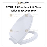 TECHPLAS Premium Soft Close Toilet Seat Cover Bowl with Screws & Hinge Penutup Mangkuk Kerusi Tandas