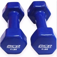 2 x 8 pounds lbs colored vinyl dumbbells set blue dumbell