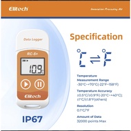 Elitech @ RC5+ Reusable USB Temperature Data logger with Auto PDF Report