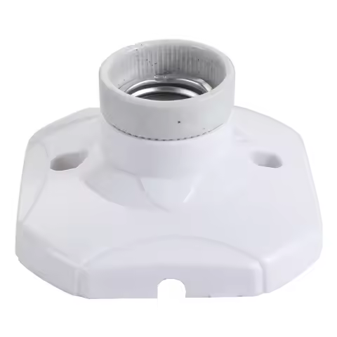 E27 Square Suspended LED Bulb Base Screw Bakelite Liner Flame Retardant Lamp Holder E27 Socket Conve