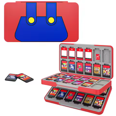 MoKo 48 Game Card Case for Nintendo Switch OLED 2021/Switch/Switch Lite Portable Game Card Storage B