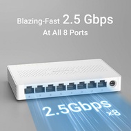 2.5Gb Switch 8 Port Network Switch 2.5 Gigabit Unmanaged Ethernet for Game Console, NAS, PC