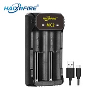 Haixnfire MC2 lithium battery adapter 18650 21700 26650 14500 16340 battery USB charger