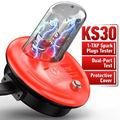 KZYEE KS30 Spark Plug Tester Diagnostic Tools Engine Start Test Igniton 110~120V AC 50/60Hz Auto Spa