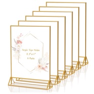 Acrylic Table Card Golden stroke Table Card 8.5 X11 Double-Sided Menu Display Stand Table Number Car