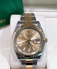 👑[現貨]🔥🔥Rolex Datejust 勞力士日誌型系列 116333 金面條刻 41mm錶徑 18k間黃金 自動機械 單表 rolex/rolex submariner/rolex dayton