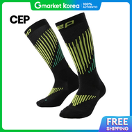 Cep Womens Core Run Merino Compression Socks Tall 3.0 Black/Lime (Wp70Lv)