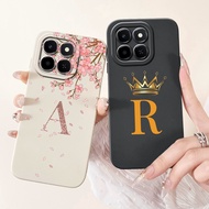 Casing For Honor X6C NIC-LX1 NIC-LX2 flower Letter Silicone Soft TPU Phone Case Shockproof  Proectiv