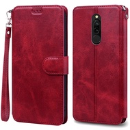 [Woo Fashion Case] สำหรับเคส8 Xiaomi Redmi 8A คลุมกระเป๋าสตางค์หนังนุ่มโทรศัพท์มือถือแบบพับพร้อมกระเป๋าเก็บบัตร