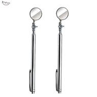 Circular Telescoping Pocket Inspection Mirror, 30mm Diameter, 4-1/2 Inch to 18 Inch Extended Handle 