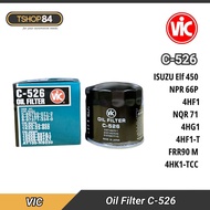 Oil Filter VIC C-526 for ISUZU Elf 450/ NPR 66P 4HF1/ NQR 71 4HG1/ 4HF1-T/ FRR90 M 4HK1-TCC 2018
