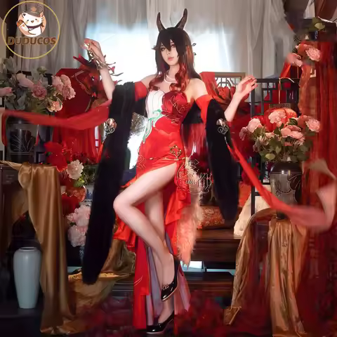 In Stock SSR Ting Yun Fugue Aventurine New Year Cosplay Costume Doujin Fanart Collab Red Outfit Ting