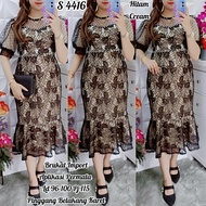 DRESS BRUKAT DUYUNG WANITA COMBINASI TILE