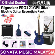 Yamaha Gigmaker ERG121GPII Electric Guitar (Metallic Blue) with GA15II Electric Speaker Amplifier