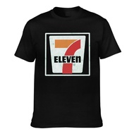 เสื้อผู้ชายเท่ - 7 11 เซเว่นอีเลฟเว่นโลโก้ย้อนยุคเสื้อยืดแขนสั้นผู้ชาย