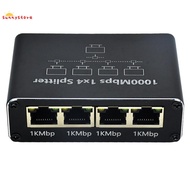 Gigabit Network Splitter 1-To-4 Network Cable Splitter RJ45 Network Port Ethernet Splitter Suitable 