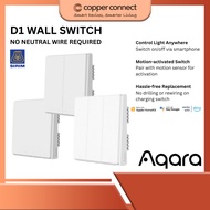 Aqara Wall Switch D1 Zigbee | No Neutral | Aqara Hub Required