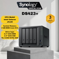 Synology DS423+ NAS DiskStation 4-Bays NAS with Dual-Core Processor Data Backup Storage