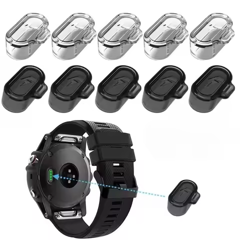 Transparent Dust Cover for Garmin Forerunner 955 945 255 Fenix 7 7S 7X 6 6S 6X Soft TPU Dust Plug Cl