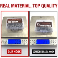 Mata Kail 100Pcs/Box AKAKUMA Pancing High Carbon Steel Stainless Barbed Fishing Hooks Durable Head