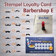 Loyalty card barbershop E hair salon hair flash stamp automatic custom stamp printing design