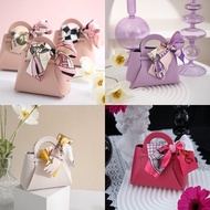 [Ready to Stock] M Size Vintage Leather Gift Bag Door Gift Wedding Candy Gift Vintage Style Leather Gift Bag Candy Box