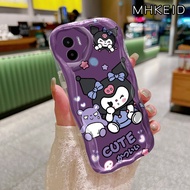 MHKEID Casing Hp Xiaomi POCO C50 POCO C51 Redmi A1+ Redmi A2+ Case Pola Kuromi yang lucu transparan 