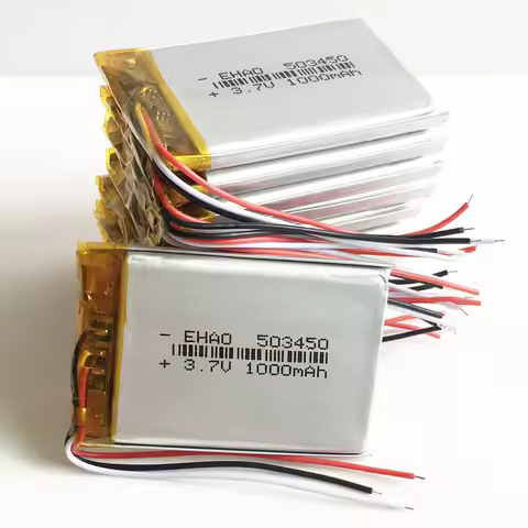 Lot 10 PCS 3.7V 1000mAh LiPo Rechargeable Battery 503450 with 3 wires For Mp3 DVD PAD camera recorde