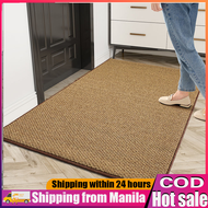 Modern big Buri mat carpet Anti-Slip Floor Mat abaca rug Welcome door Outdoor Dust Control Mat Anti-Slip Rubber