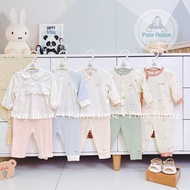 Straight Nous Long-Sleeved Clothes Set (Middle-Place) Nu Petit Material Size for Baby 0-3 Months to 