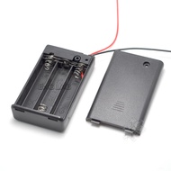 ENGLAB 3 Slots AAA Battery Holder, Battery Case with Switch and Cover